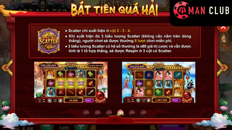 Bát Tiên Quá Hải Manclub - Chia Sẻ Những Bí Quyết Chơi Game 2 Những điểm nổi bật khi chơi nổ hũ bát tiên quá hải Manclub
